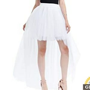 High low tutu skirt bridal party wedding size small white